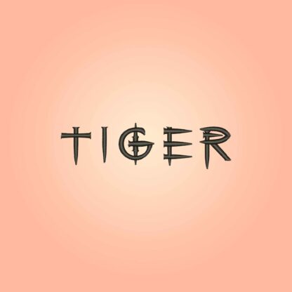 Tiger embroidery design