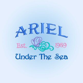 Under The Sea Est. 1989 Ariel Embroidery design