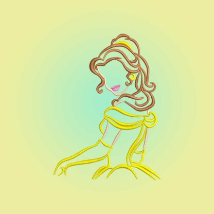 Princess Belle Embroidery design