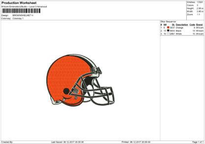 Cleveland Browns Embroidery design