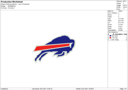 Buffalo Bills Embroidery design