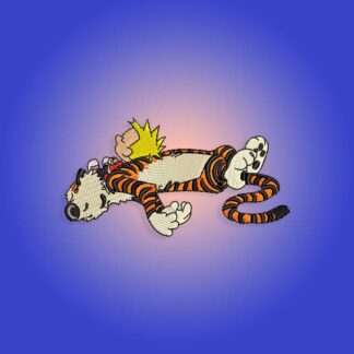 Sleeping Calvin and Hobbes Embroidery design
