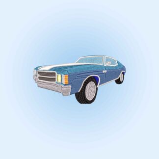 Muscle Car Chevelle SS Embroidery design
