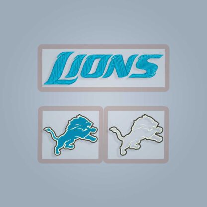 Detroit Lions Embroidery design