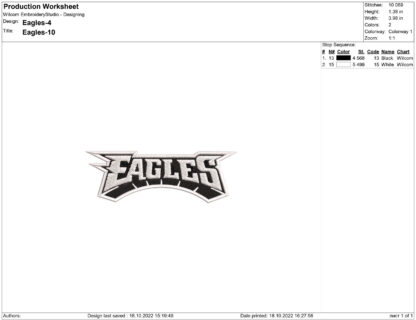 Philadelphia Eagles Embroidery design