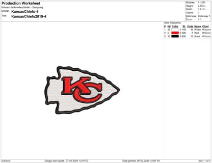 Kansas City Embroidery design files - Image 2