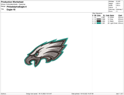 Philadelphia Eagles Embroidery design