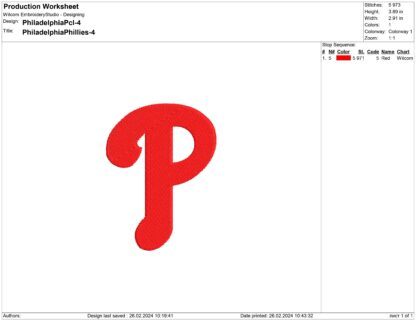 Philadelphia Phillies Embroidery design