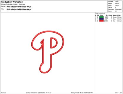 Philadelphia Phillies Embroidery design