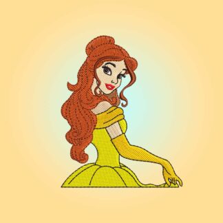 Beauty and the Beast Princess Belle Embroidery design