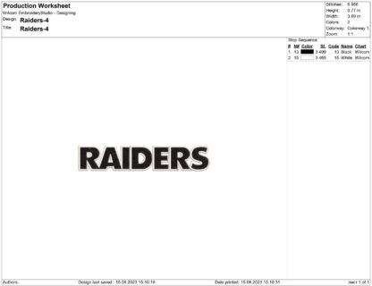 Oakland Raiders Embroidery designs