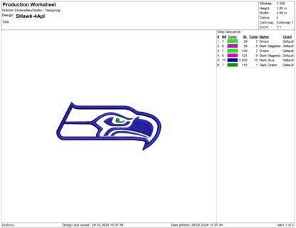 Seattle Seahawks applique files