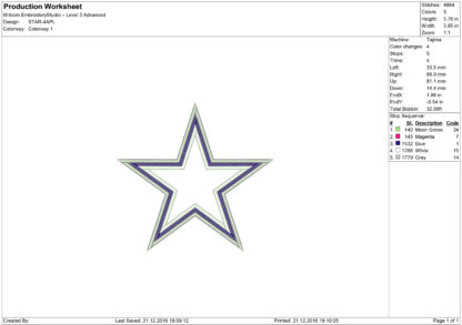 The Dallas Cowboys Embroidery design