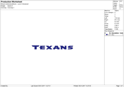 Houston Texans Embroidery design