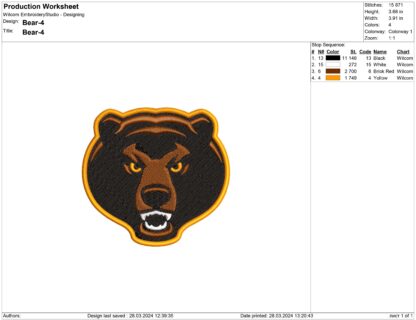 Baylor Bears Embroidery design