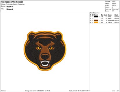 Baylor Bears Embroidery design