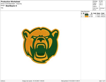 Baylor Bears Embroidery designs