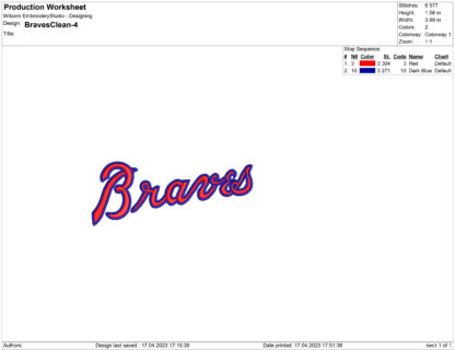 Atlanta Braves Embroidery designs