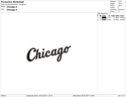 Chicago White Sox Embroidery design