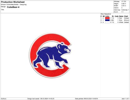 Chicago Cubs Embroidery designs