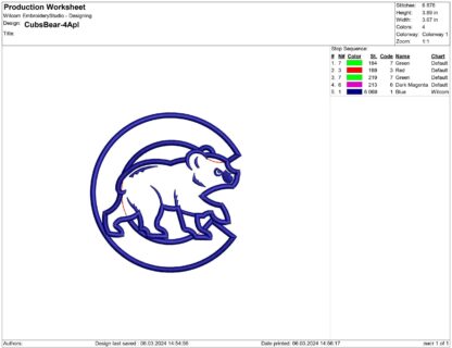 Chicago Cubs Embroidery designs