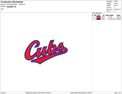 Chicago Cubs Embroidery designs