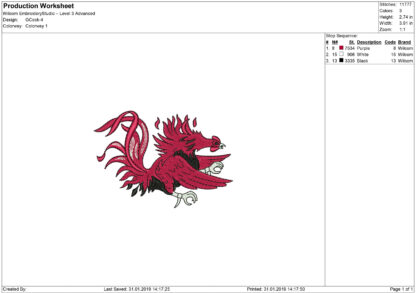 South Carolina Embroidery design files - Image 2