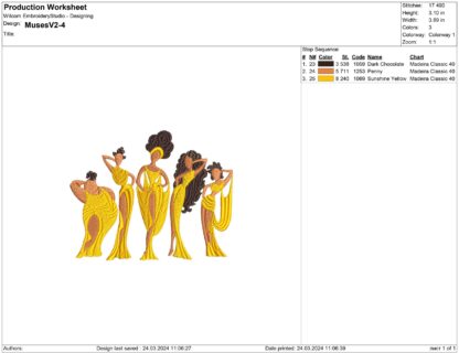 The Muses Hercules Embroidery design