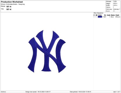 New York Yankees Embroidery design