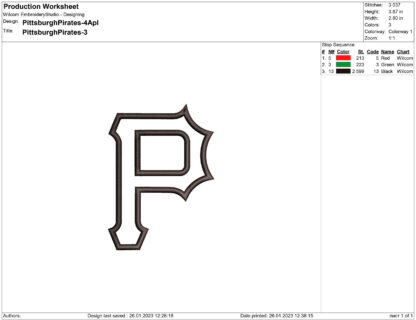 Pittsburgh Pirates applique