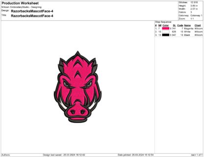 Arkansas Razorbacks Embroidery design