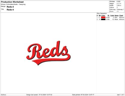 Cincinnati Reds Embroidery designs