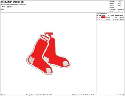 Boston Red Sox Embroidery design files