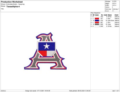 Texas Baseball Embroidery design files - Image 2