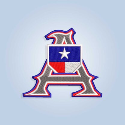 Texas Alpha Baseball Embroidery design