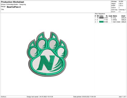 Northwest Missouri Bearcats Embroidery design