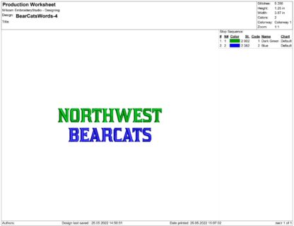 Northwest Missouri State Embroidery design files - Image 2