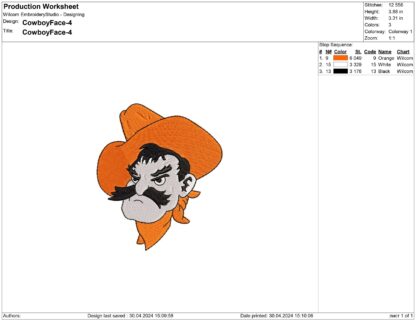 OSU Cowboys Embroidery design