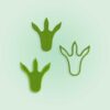 Baby Velociraptor Dinosaur Footprints embroidery design files