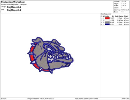 Gonzaga Bulldogs Embroidery design