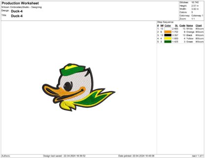 Oregon Ducks Embroidery design