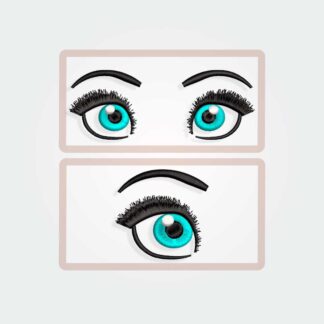 Pixie Face Eyes embroidery design