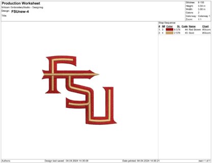 Florida State Seminoles Embroidery design