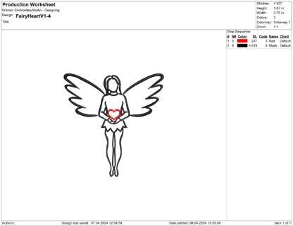 Pixie Angel embroidery design