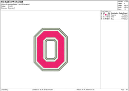 Ohio State Buckeyes Embroidery design