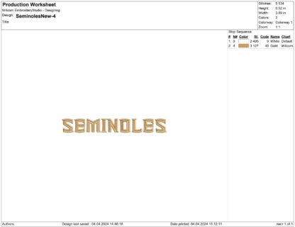 Florida State Embroidery design files - Image 6