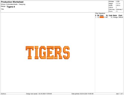 Clemson Tigers Embroidery design