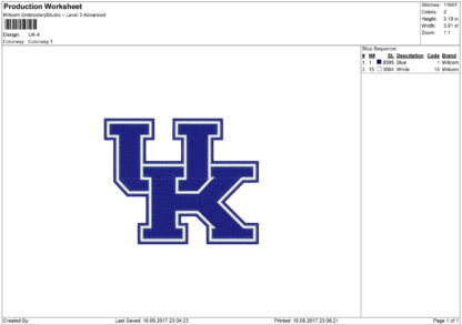 Kentucky Wildcats Embroidery design