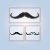 The Pencil style mustache embroidery design