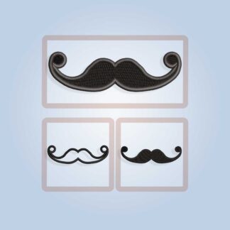 The Imperial style mustache embroidery design files